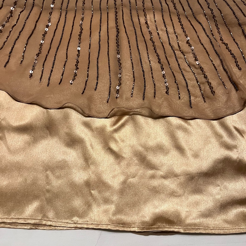Adrianna Papell Formal Silk Sequin Beaded Event Gown - Picture 12 of 14